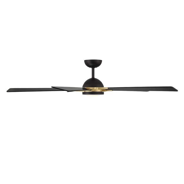 Image 3 65" WAC Rotary Matte Black LED Smart Ceiling Fan more views