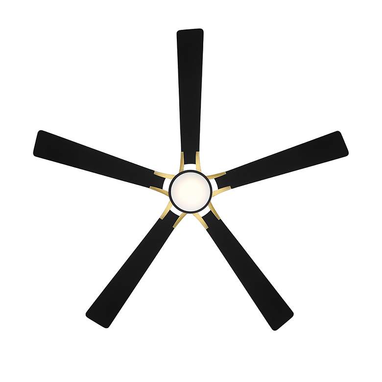 Image 4 65" WAC Rotary Matte Black LED Smart Ceiling Fan more views