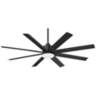 65" Minka Aire Slipstream Coal Black Outdoor LED Fan with Remote