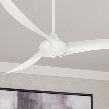 65" Minka Aire Wave White Ceiling Fan with Remote Control