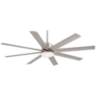 65" Slipstream Brushed Nickel Outdoor LED Ceiling Fan with Remote