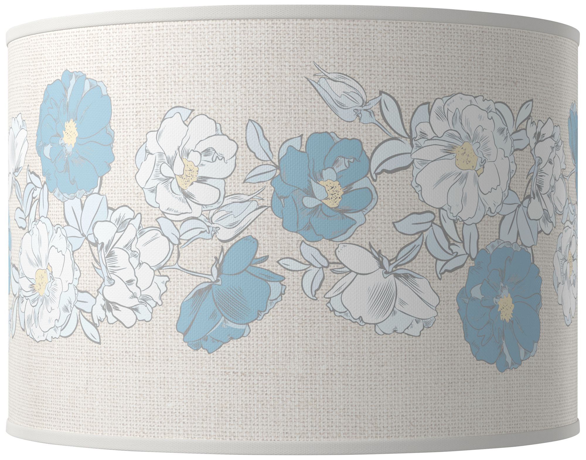 Color Plus Ovo 28 1/2" Rose Bouquet Shade Take Five Blue Table Lamp
