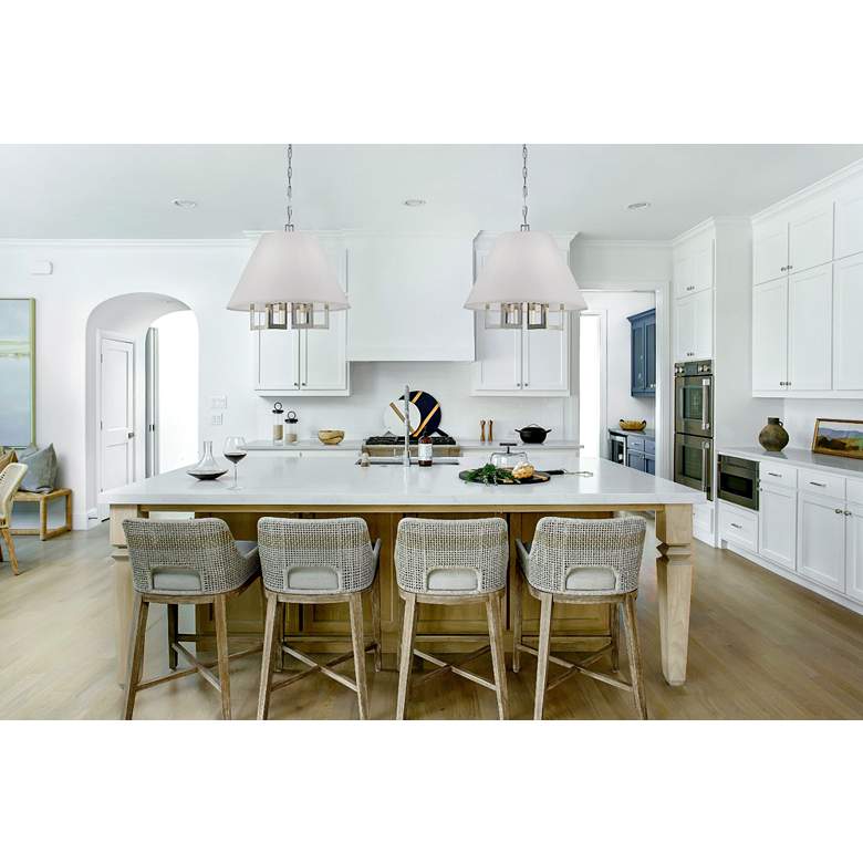 Image 1 Libby Langdon for Crystorama Westwood 6 Light Polished Nickel Chandelier in scene