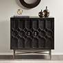 1_Eddy 36" Wide Distressed Black 2-Door Accent Cabinet in scene