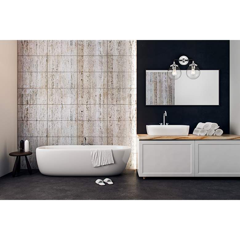 Image 1 Beacon 11" High Glass Globe Wall Sconce in scene