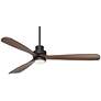 2_66" Casa Delta DC XL Dark Walnut Outdoor LED Ceiling Fan with Remote