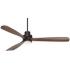 66" Casa Delta DC XL Dark Walnut Outdoor LED Ceiling Fan with Remote