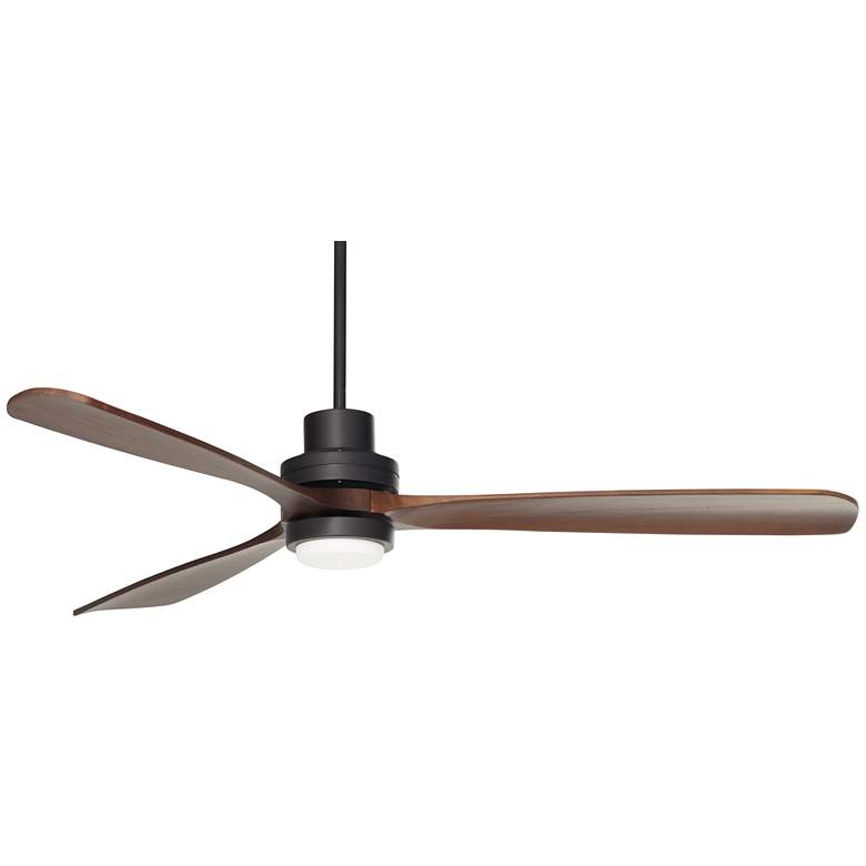 Image 6 66" Casa Delta DC XL Dark Walnut Outdoor LED Ceiling Fan with Remote more views