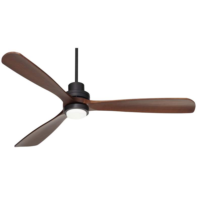 Image 7 66" Casa Delta DC XL Dark Walnut Outdoor LED Ceiling Fan with Remote more views