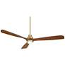 3_66" Casa Delta DC XL Soft Brass LED Ceiling Fan with Remote