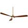66" Casa Delta DC XL Soft Brass LED Ceiling Fan with Remote