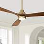 2_66" Casa Delta DC XL Soft Brass LED Ceiling Fan with Remote
