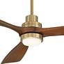4_66" Casa Delta DC XL Soft Brass LED Ceiling Fan with Remote more views