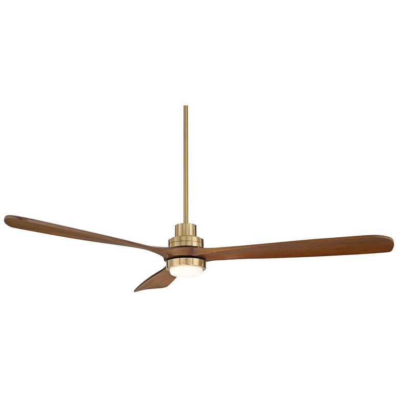 Image 5 66" Casa Delta DC XL Soft Brass LED Ceiling Fan with Remote more views