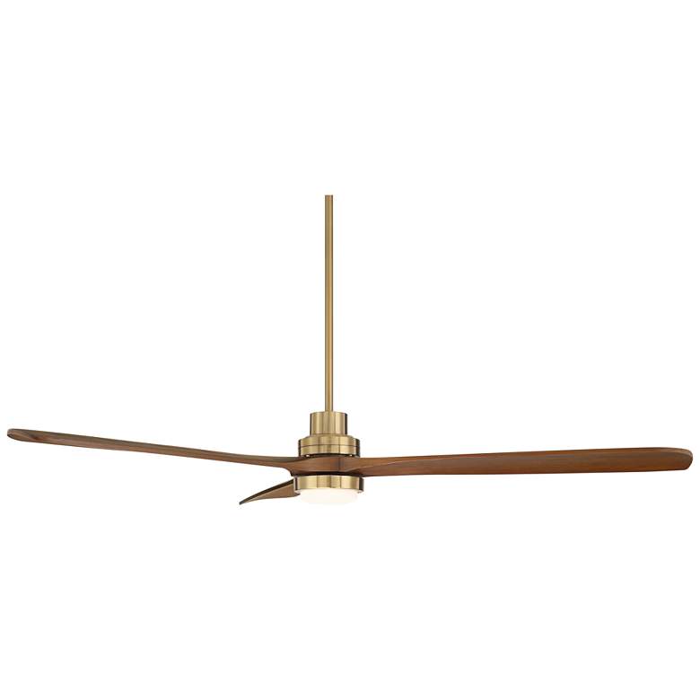 Image 6 66" Casa Delta DC XL Soft Brass LED Ceiling Fan with Remote more views