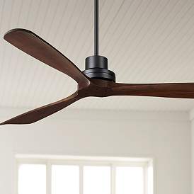 Image1 of 66" Casa Delta DC XL Walnut Outdoor Ceiling Fan with Remote Control