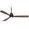 66" Casa Delta-Wing XL AC Dark Walnut LED Ceiling Fan with Remote