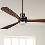 66" Casa Delta-Wing XL AC Dark Walnut LED Ceiling Fan with Remote