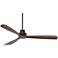 66" Casa Delta-Wing XL Dark Walnut Ceiling Fan with Remote Control