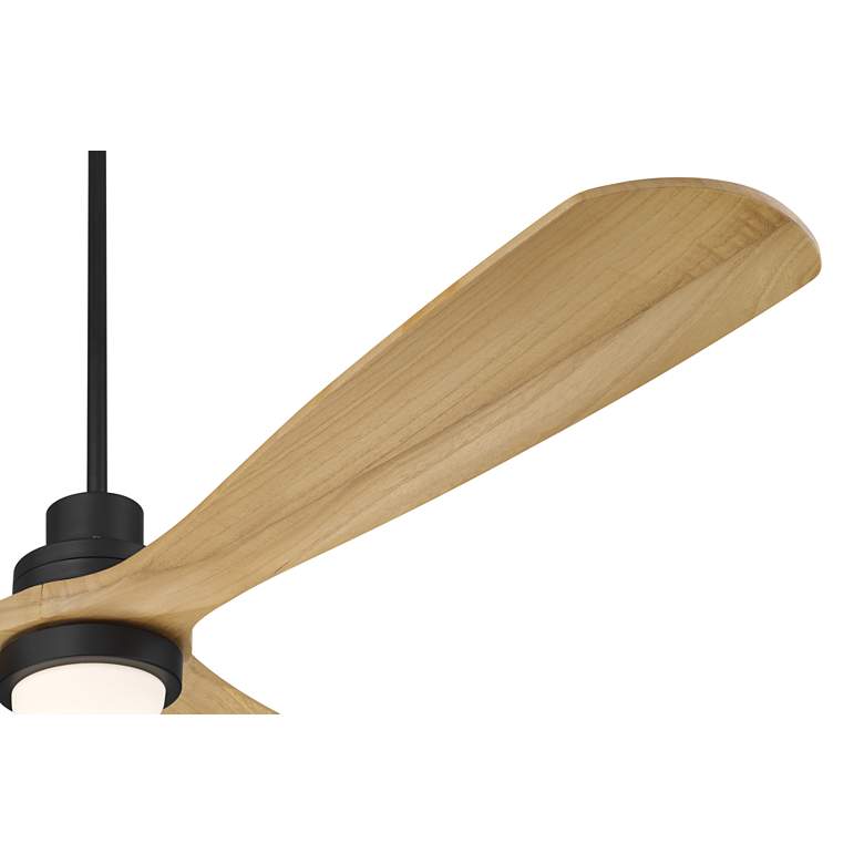 Image 4 66" Casa Vieja Delta DC Matte Black CCT LED Ceiling Fan with Remote more views