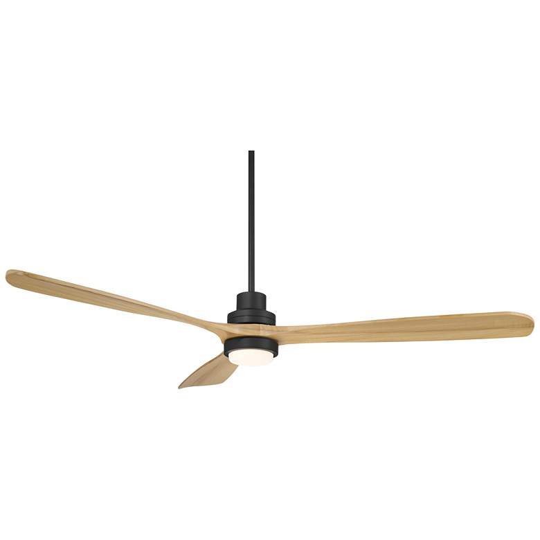 Image 5 66" Casa Vieja Delta DC Matte Black CCT LED Ceiling Fan with Remote more views