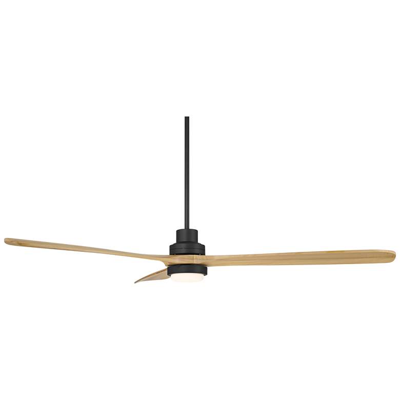 Image 6 66" Casa Vieja Delta DC Matte Black CCT LED Ceiling Fan with Remote more views