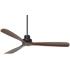 66" Casa Vieja Delta DC XL Walnut Outdoor Ceiling Fan with Remote