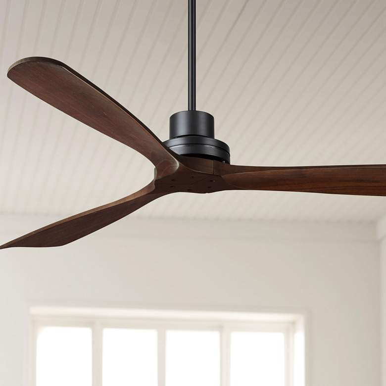 Image 2 66" Casa Vieja Delta DC XL Walnut Outdoor Ceiling Fan with Remote