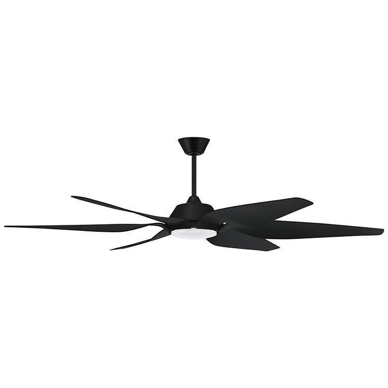 Image 3 66" Craftmade Zoom Flat Black Damp LED Ceiling Fan with Remote