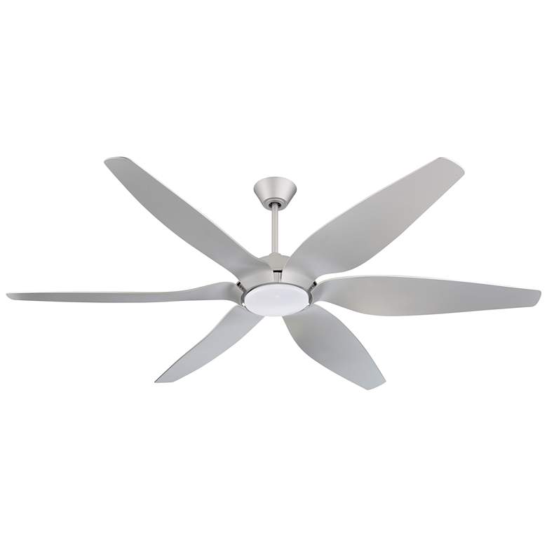 Image 1 66 inch Craftmade Zoom Titanium Outdoor LED Ceiling Fan with Remote