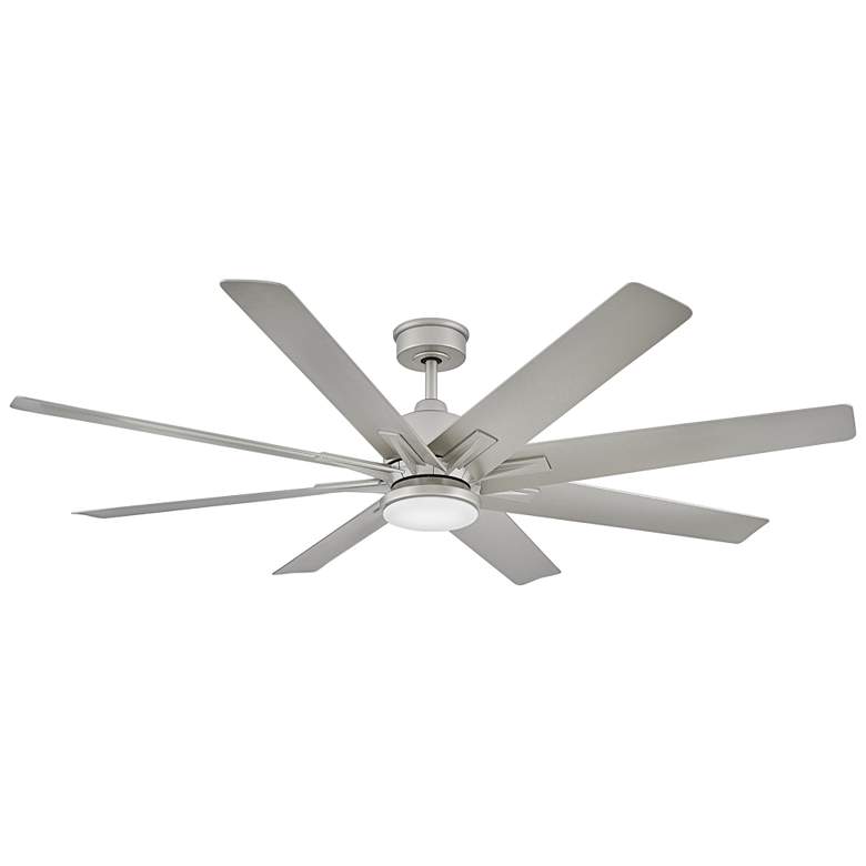 Image 1 66" Hinkley Concur Brushed Nickel Wet Rated 8-Blade Smart Ceiling Fan