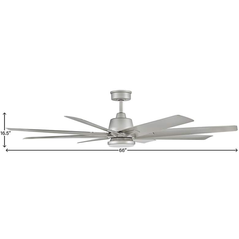 Image 7 66" Hinkley Concur Brushed Nickel Wet Rated 8-Blade Smart Ceiling Fan more views