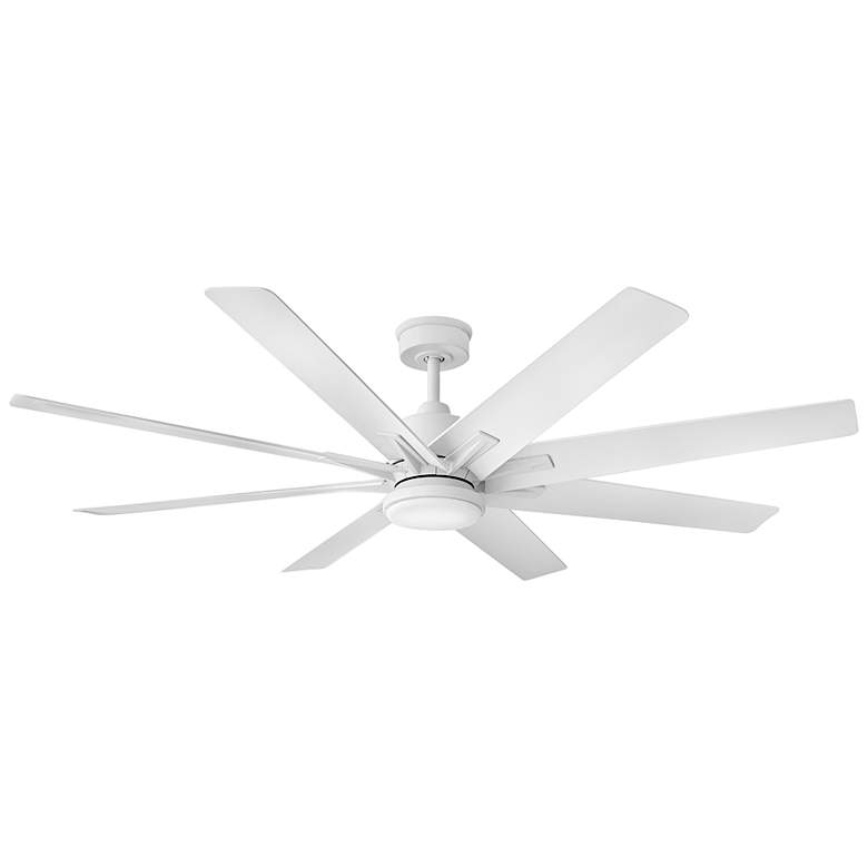 Image 1 66 inch Hinkley Concur LED Wet Rated 8-Blade Matte White Smart Ceiling Fan