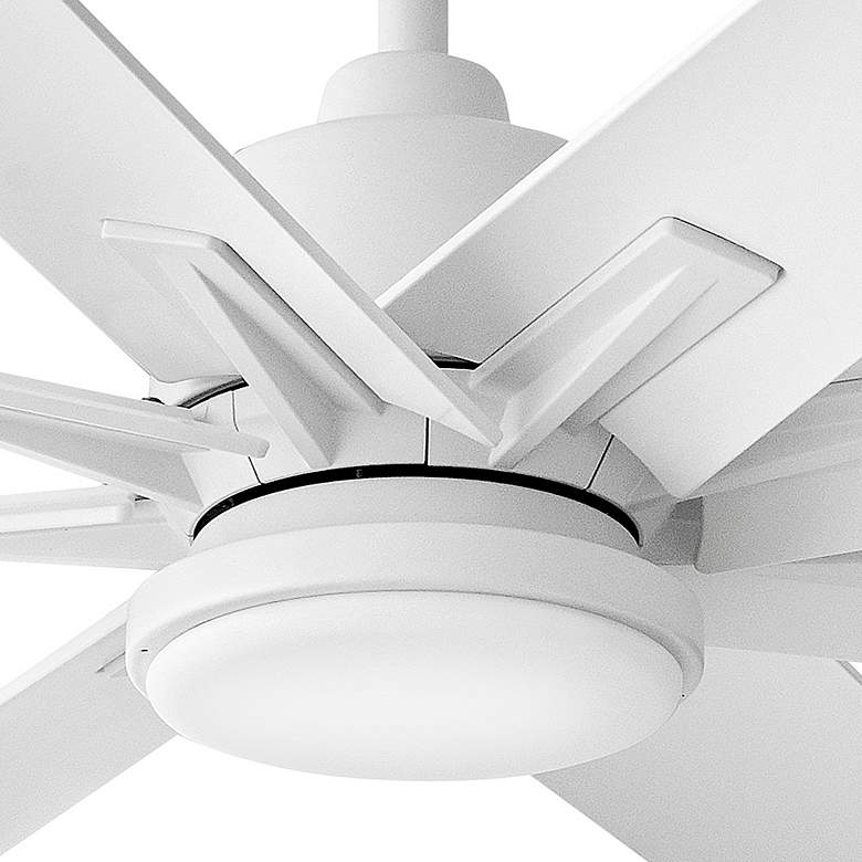 Image 4 66" Hinkley Concur LED Wet Rated 8-Blade Matte White Smart Ceiling Fan more views