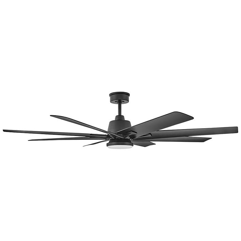 Image 1 66" Hinkley Concur LED Wet Rated Matte Black 8-Blade Smart Ceiling Fan