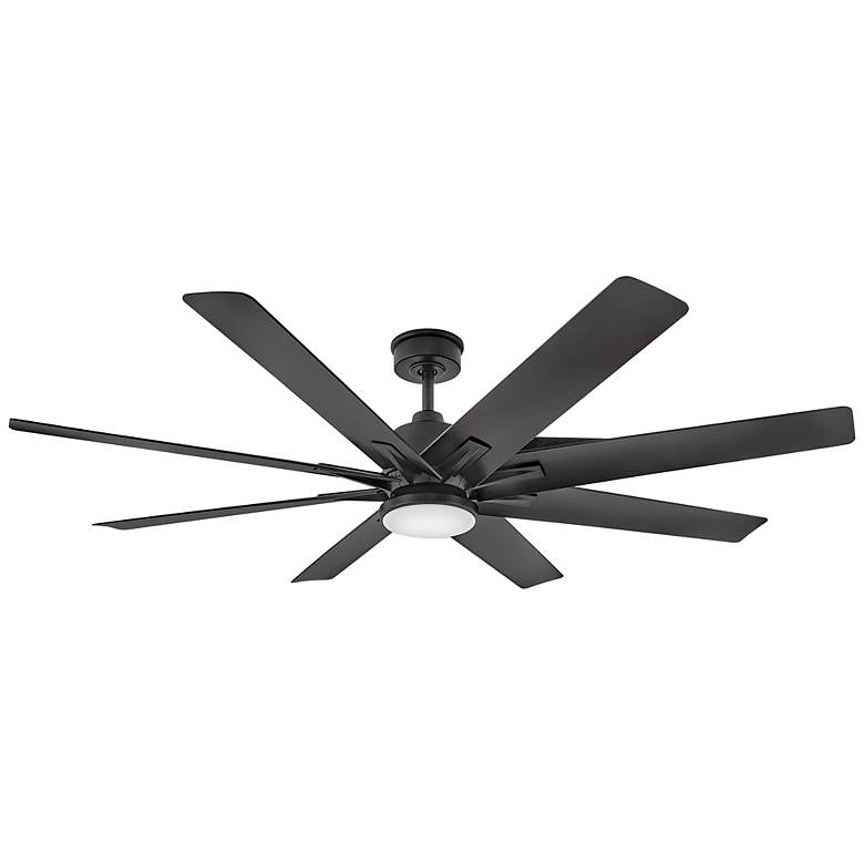 Image 3 66" Hinkley Concur LED Wet Rated Matte Black 8-Blade Smart Ceiling Fan more views