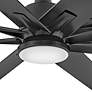 66" Hinkley Concur LED Wet Rated Matte Black 8-Blade Smart Ceiling Fan