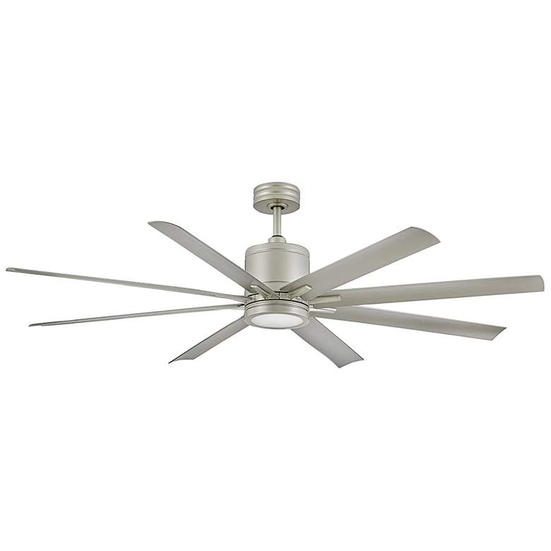 Image 1 66 inch Hinkley Vantage Brushed Nickel Outdoor LED Smart Ceiling Fan