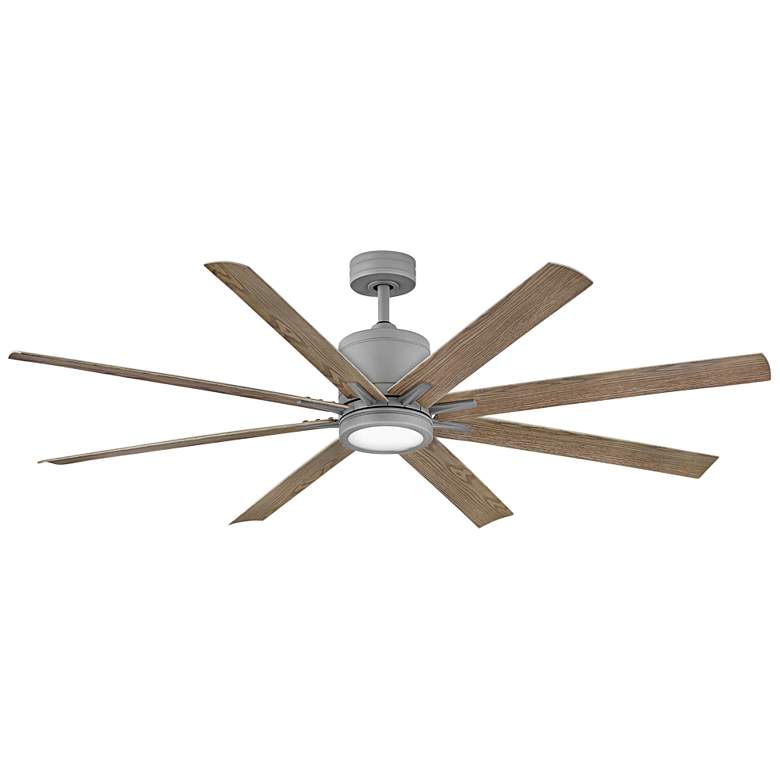 Image 1 66" Hinkley Vantage Graphite Outdoor LED Smart Ceiling Fan with Remote