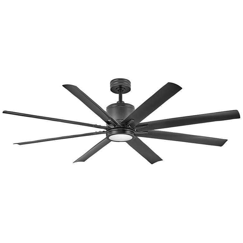 Image 1 66 inch Hinkley Vantage Matte Black Outdoor LED Smart Ceiling Fan