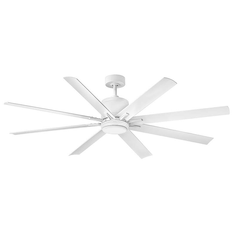 Image 1 66" Hinkley Vantage Matte White LED Smart Ceiling Fan