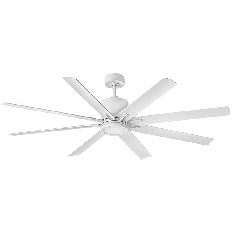 Image 1 66 inch Hinkley Vantage Matte White Outdoor LED Smart Ceiling Fan