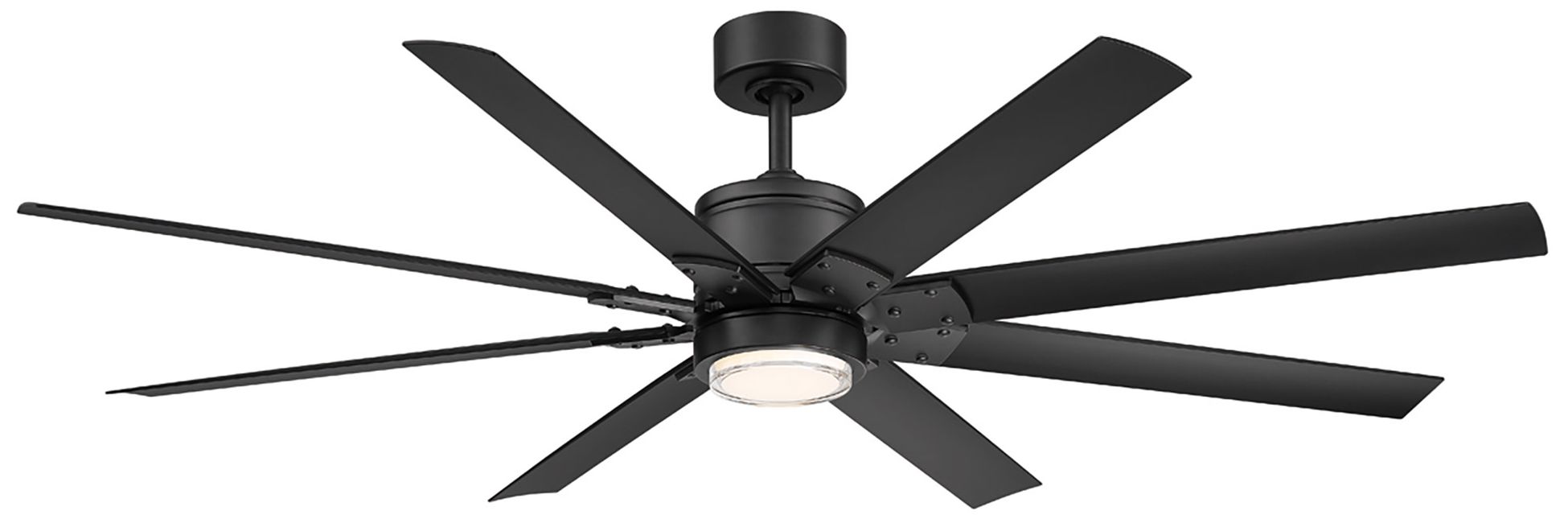 Image 3 66" Modern Forms Renegade Black 3500K LED Smart Ceiling Fan Made to Or