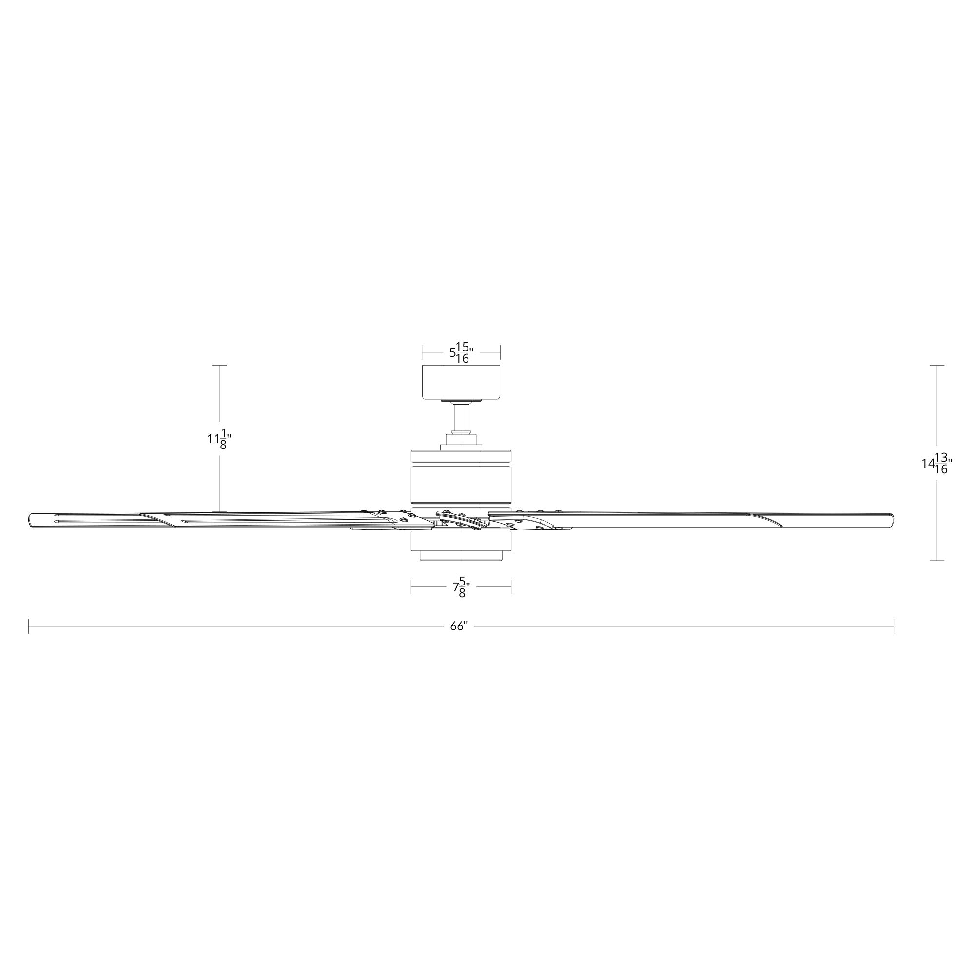 66" Modern Forms Renegade Black 3500K LED Smart Ceiling Fan Made to Or in scene