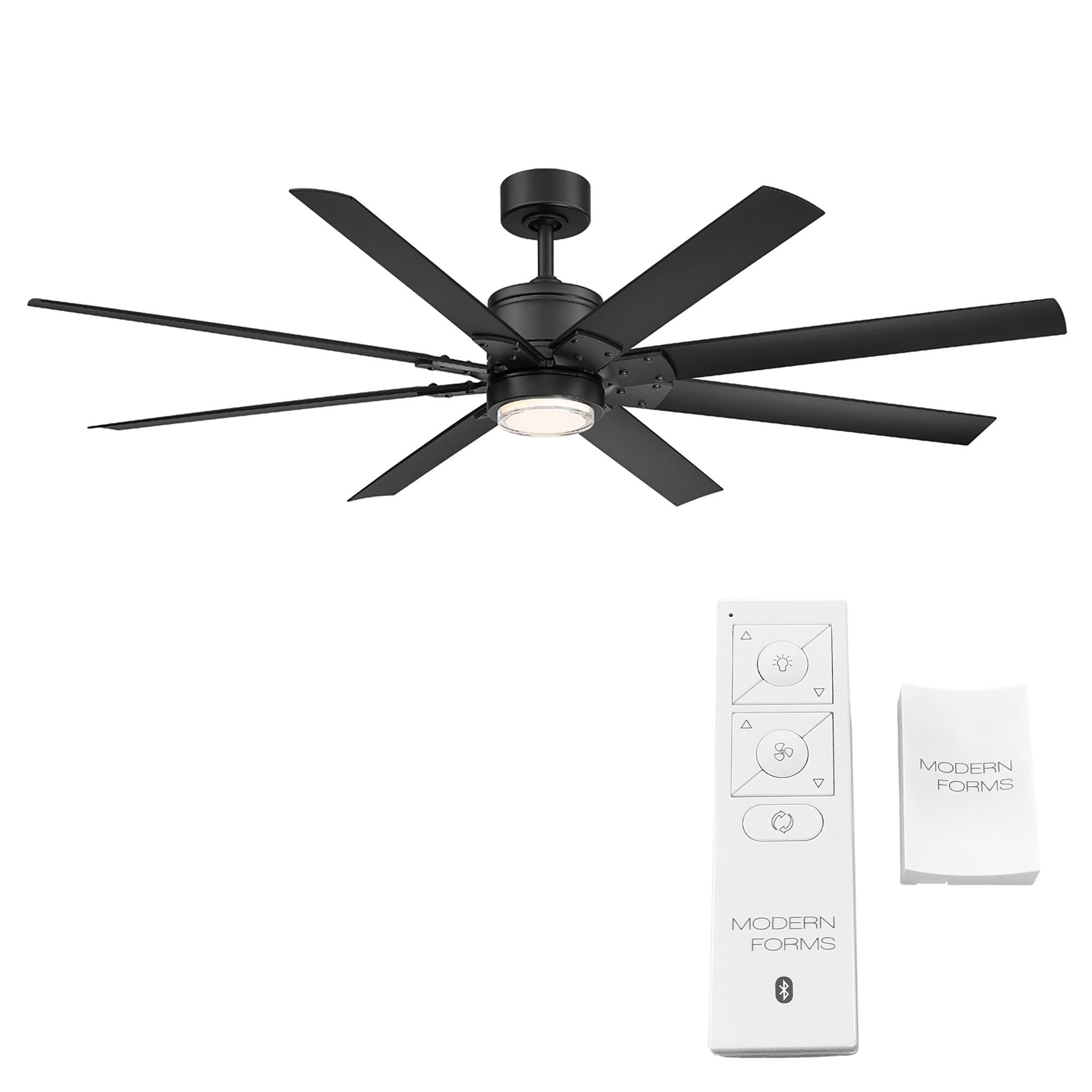 66" Modern Forms Renegade Black 3500K LED Smart Ceiling Fan Made to Or in scene