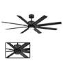 3_66" Modern Forms Renegade Black LED Smart Ceiling Fan more views