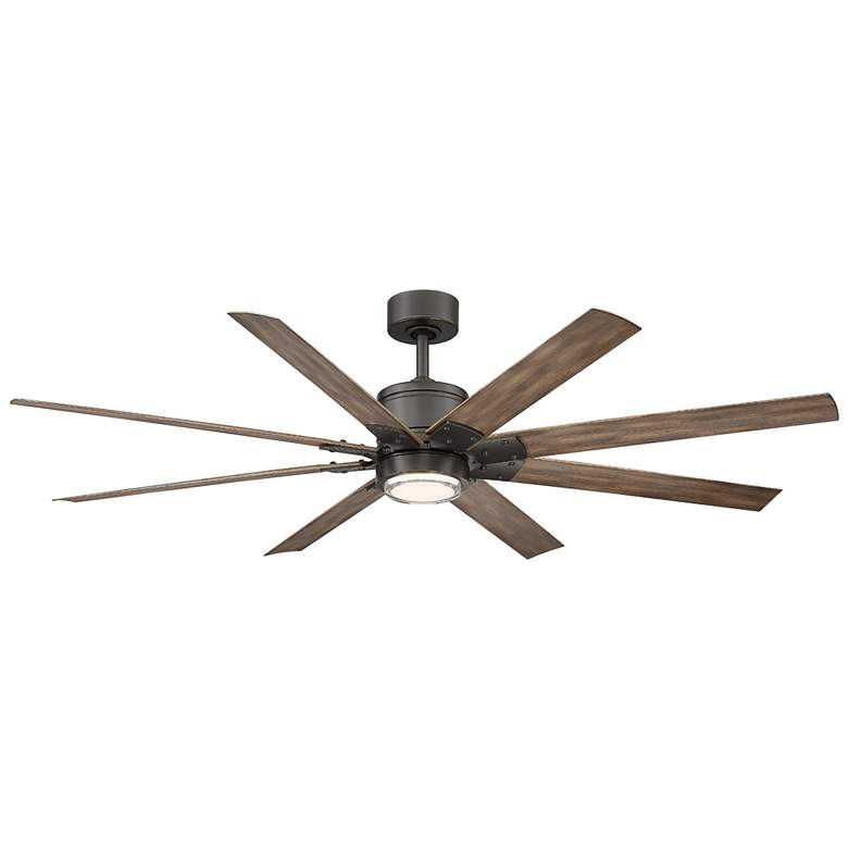 Image 1 66" Modern Forms Renegade Bronze 3500K LED Wet Smart Ceiling Fan