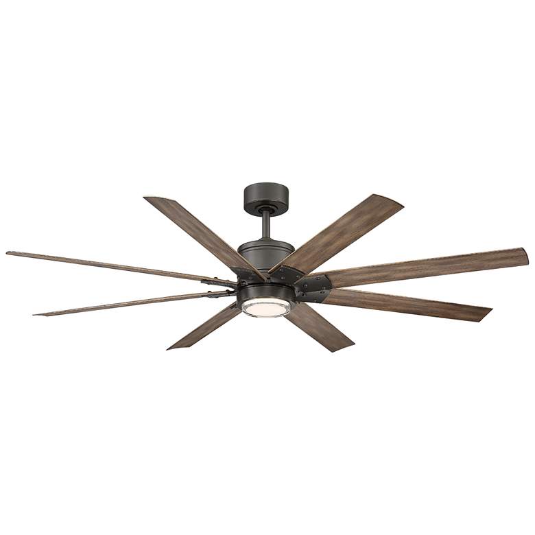 Image 2 66" Modern Forms Renegade Bronze LED Wet Rated Smart Ceiling Fan