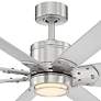 66" Modern Forms Renegade Brushed Nickel LED Wet Smart Ceiling Fan