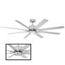66" Modern Forms Renegade Brushed Nickel LED Wet Smart Ceiling Fan